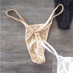 Nude exotic thong panty